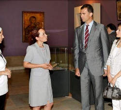 Don Felipe y Doña Letizia, en su visita al Museo Nacional