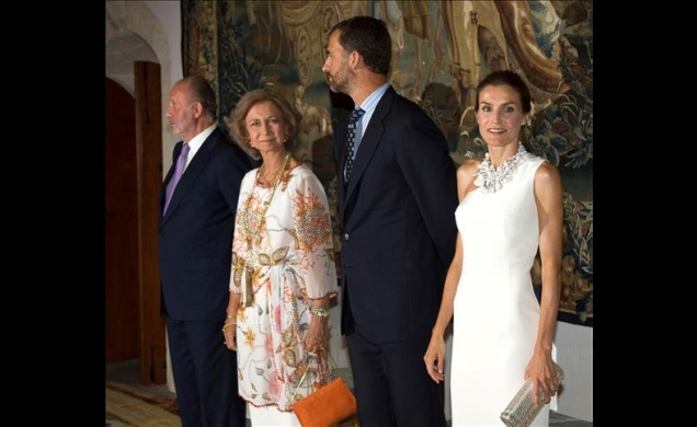 Los Reyes y los Príncipes, momentos antes de la cena