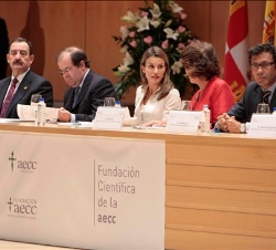 Su Alteza Real la Princesa de Asturias, durante el acto de entrega de ayudas a la investigación