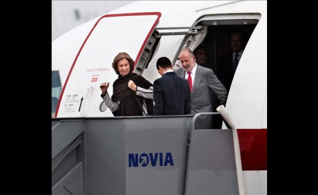 Los Reyes, a su llegada a Copenhague