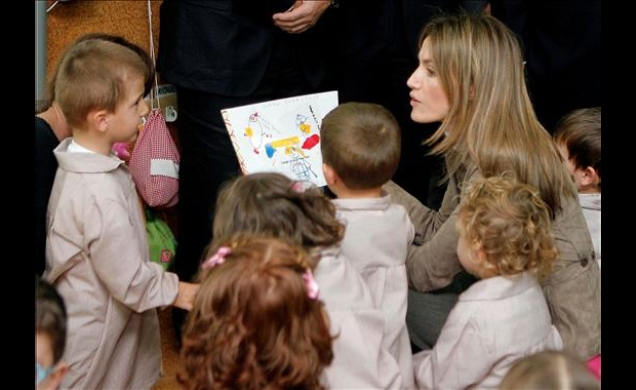 Su Alteza Real la Princesa de Asturias durante su visita al colegio público San Félix