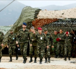 Su Alteza Real el Príncipe de Asturias durante su visita al Cuartel Terrestre de Alta Disponibilidad (HQ-NRDC SP) del Ejército de Tierra