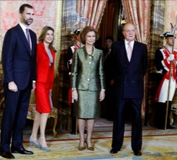 Los Reyes y los Príncipes, momentos antes de la recepción