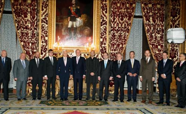 Audiencia de Don Juan Carlos al presidente del Parlamento Europeo y los representantes de los grupos políticos de la Eurocámara