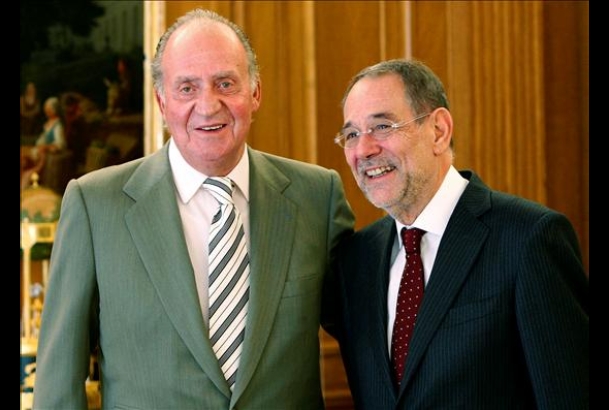 Don Juan Carlos con Javier Solana