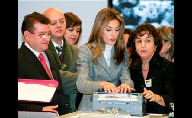 La Princesa, durante su visita a la exposición