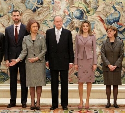 Los Reyes y los Príncipes, durante la audiencia