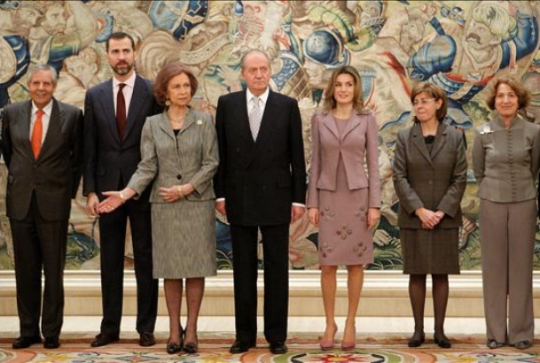 Los Reyes y los Príncipes, durante la audiencia