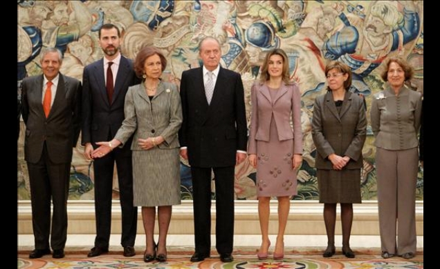 Los Reyes y los Príncipes, durante la audiencia