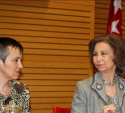 La Reina, con la subsecretaria de Cultura, Mercedes del Palacio