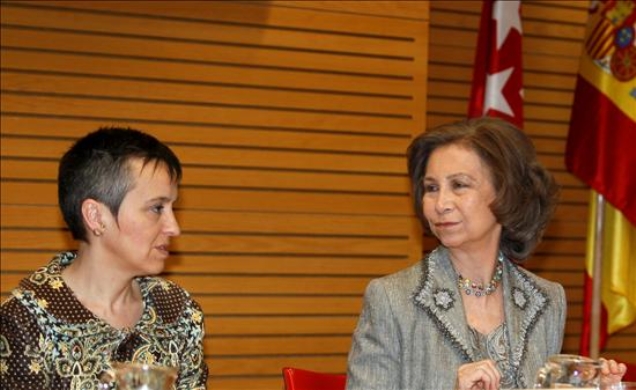 La Reina, con la subsecretaria de Cultura, Mercedes del Palacio