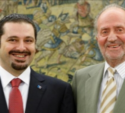 Don Juan Carlos con el primer ministro de la República Libanesa