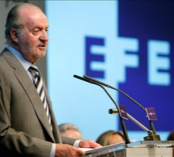Don Juan Carlos durante sus palabras