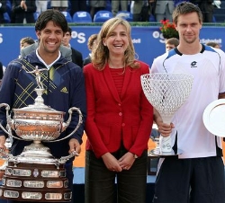La Infanta, con Fernando Verdasco y Robin Soderling