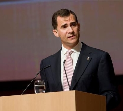 Don Felipe,  durante sus palabras