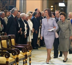 La Reina, la Infanta Doña Margarita, su esposo, Carlos Zurita, y el ministro de Educación,Ángel Gabilondo