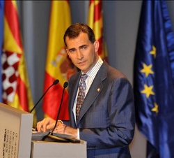 Don Felipe durante su intervención en la ceremonia de clausura del Foro