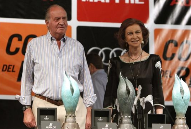 Sus Majestades los Reyes durante el acto