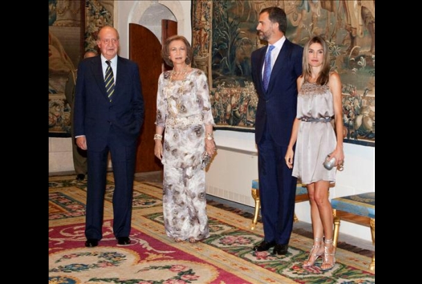 Los Reyes y los Príncipes, momentos antes de la cena