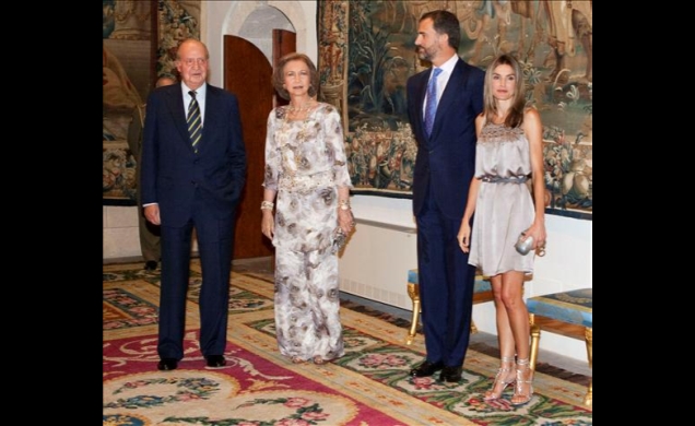 Los Reyes y los Príncipes, momentos antes de la cena