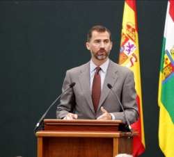 Don Felipe durante sus palabras