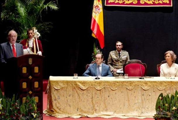 Don Juan Carlos, durante su intervención