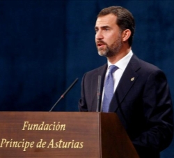 El Príncipe, durante su discurso