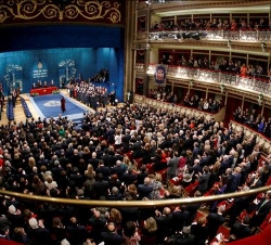 Vista general del Teatro Campoamor durante el acto