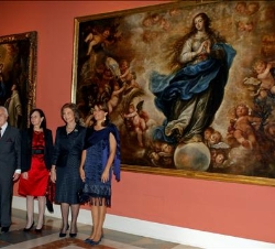 Doña Sofía, la Primera Dama mexicana, el presidente del Tribunal Supremio y del Consejo General del Poder Judicial, la presidenta del Tribunal Constit