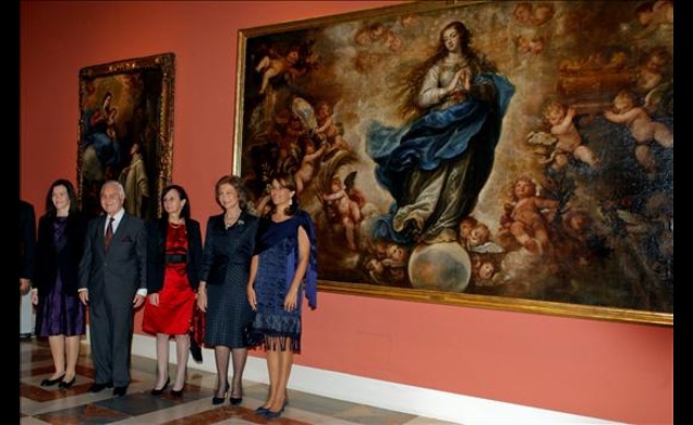 Doña Sofía, la Primera Dama mexicana, el presidente del Tribunal Supremio y del Consejo General del Poder Judicial, la presidenta del Tribunal Constit