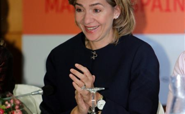 Doña Cristina, durante el acto