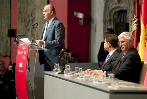 Don Juan Carlos, durante sus palabras