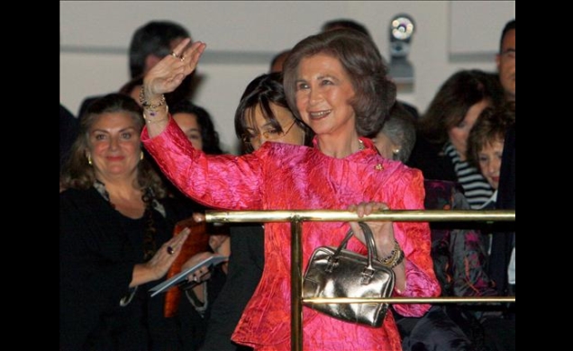 Su Majestad la Reina a su llagada al Auditorio Nacional de Música