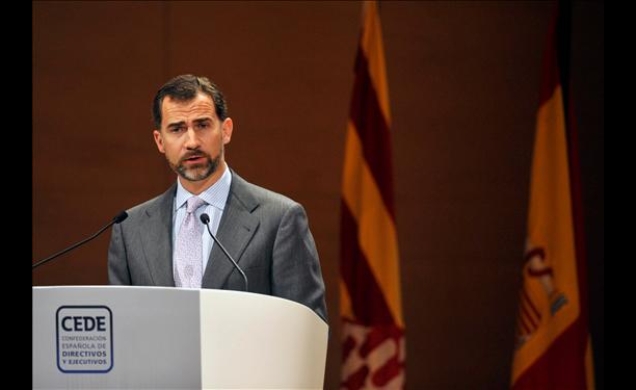 Don Felipe, durante su discurso