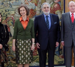 Los Reyes, con Plácido Domingo y su esposa, MartaÓrnelas