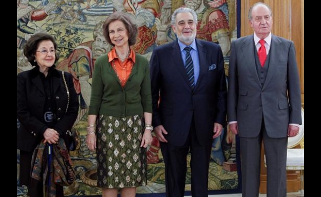 Los Reyes, con Plácido Domingo y su esposa, MartaÓrnelas