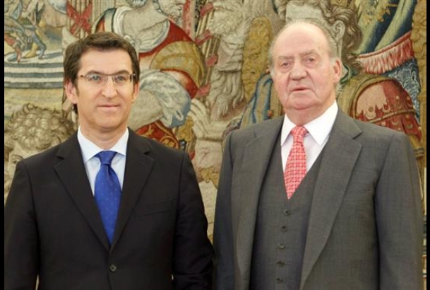 Don Juan Carlos, con el presidente de la Xunta de Galicia