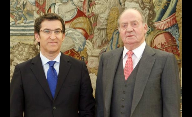 Don Juan Carlos, con el presidente de la Xunta de Galicia
