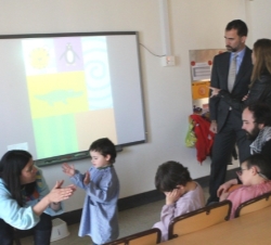El Principe durante su visita al Centro