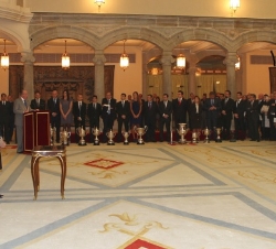 Vista general del Patio de los Borbones, durante el discurso del Rey