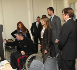 Los Príncipes durante su paso por el aula de nuevas tecnologías