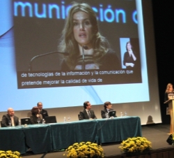 Doña Letizia durante su intervención