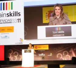 Doña Letizia durante su intervención