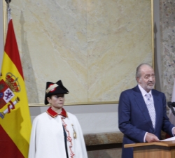 Don Juan Carlos, durante su discurso en el Palacio Federal de Berna