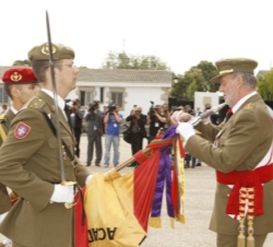 Don Juan Carlos impone la Orden de Isabel la Católica a la Bandera en su modalidad de corbata