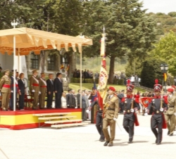 La tribuna de autoridades durante el desfile