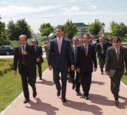 Su Alteza Real el Príncipe de Asturias a su llegada a la Universidad Autónoma de Madrid
