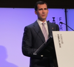 El Príncipe durante su discurso en el acto de Clausura
