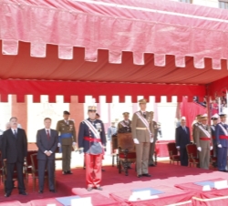 El Príncipe en la tribuna de presidencia del acto