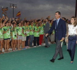 Los Príncipes, a su llegada a Cuatro Vientos